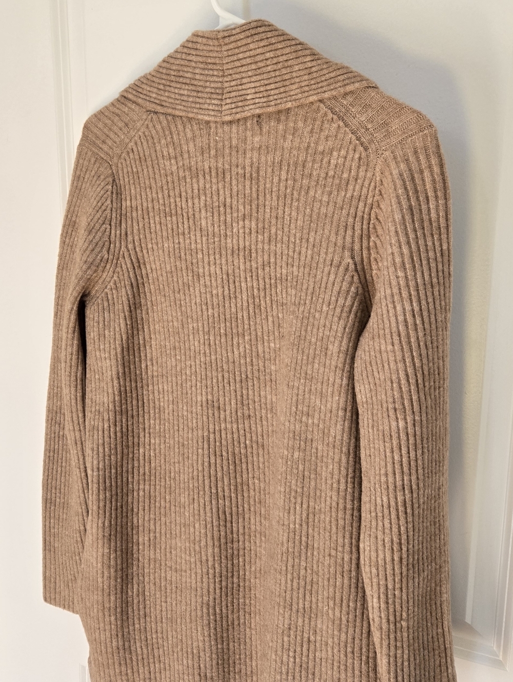 Banana Republic Tan Open-Front Ribbed Cardigan Sz S - Picture 11 of 13